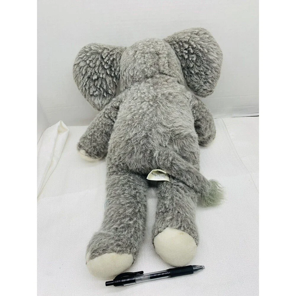 BUILD A BEAR VINTAGE 1997 PLUSH GREY ELEPHANT W/ TUSKS 17